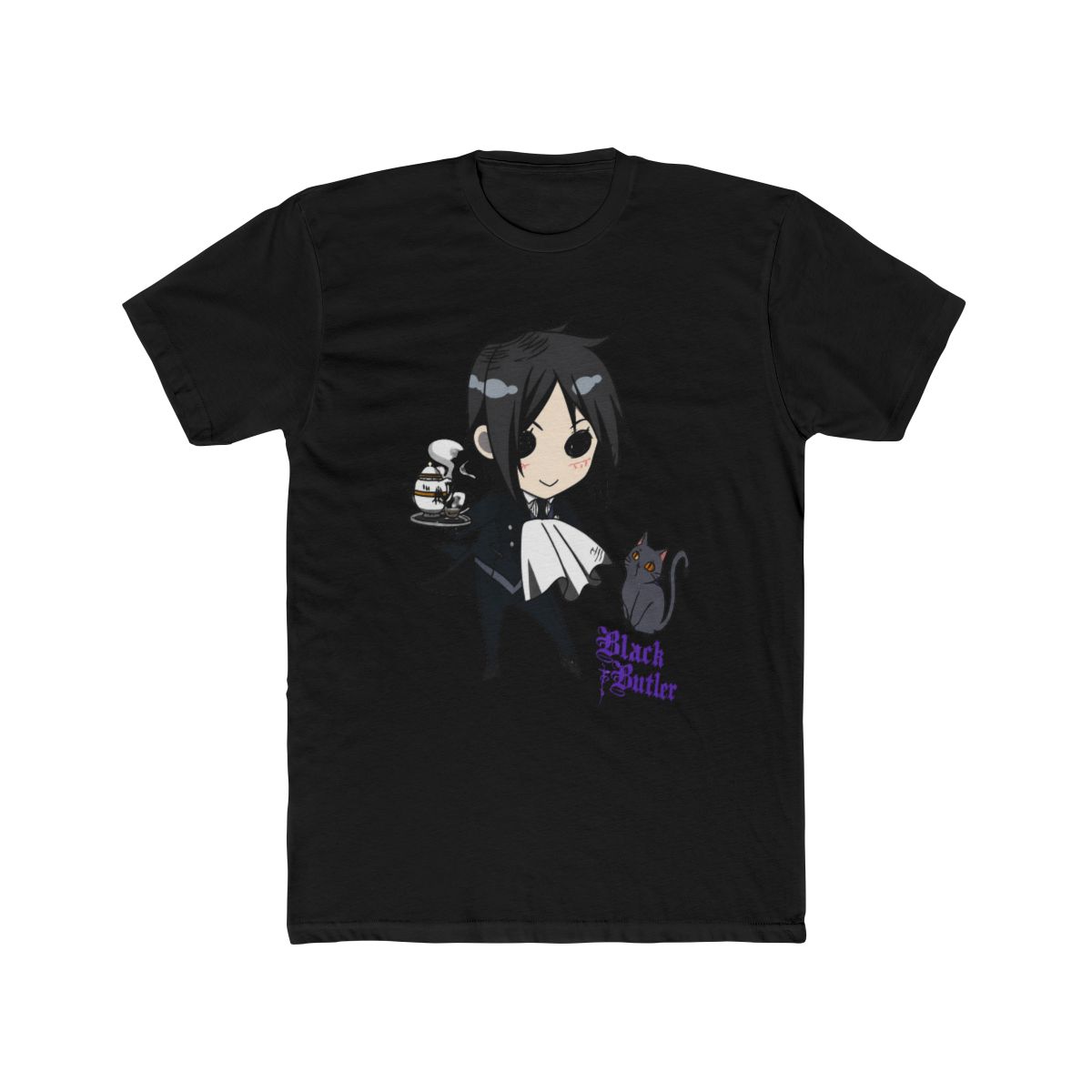 Black Butler Chibi Sebastian Girls T Shirt - alternate angle 3, merchandise