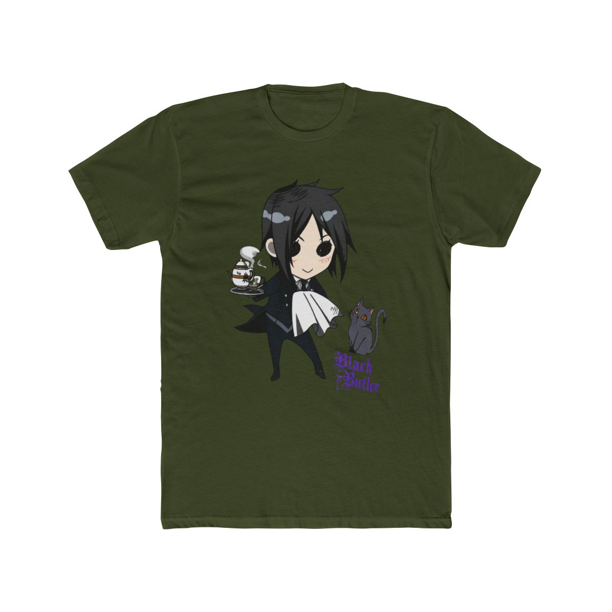 Black Butler Chibi Sebastian Girls T Shirt - alternate angle 5, merchandise