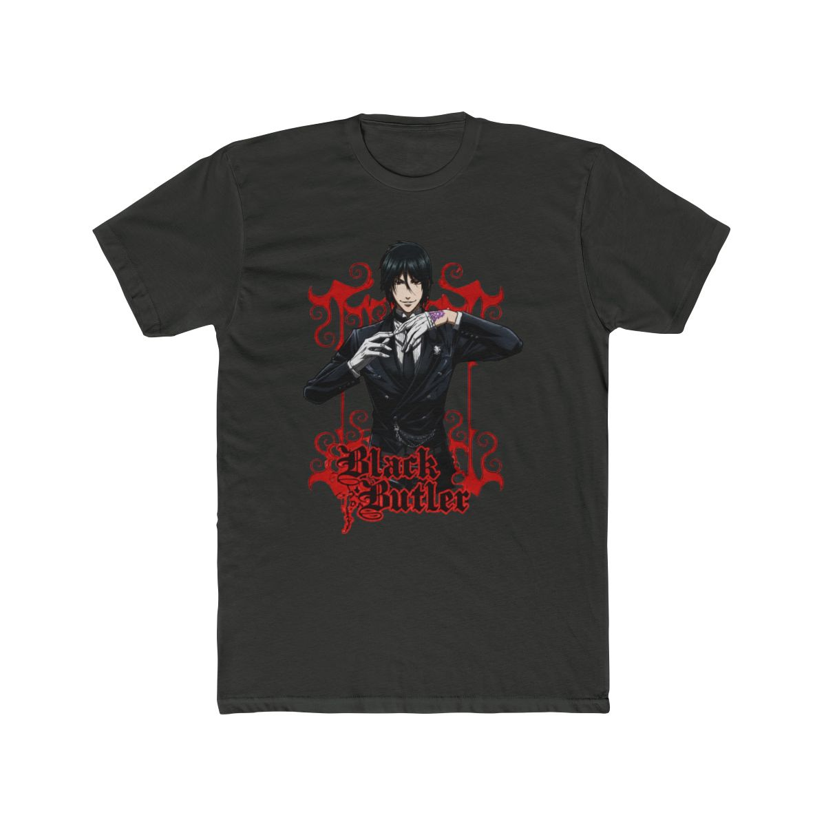 Black Butler Sebastian Michaelis Anime Black T Shirt Tee Shirt-Small - alternate angle 5, merchandise
