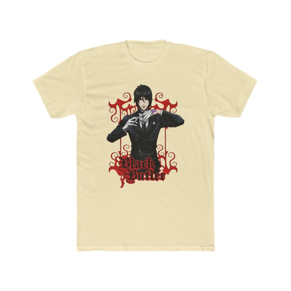 Black Butler Sebastian Michaelis Anime Black T Shirt Tee Shirt-Small