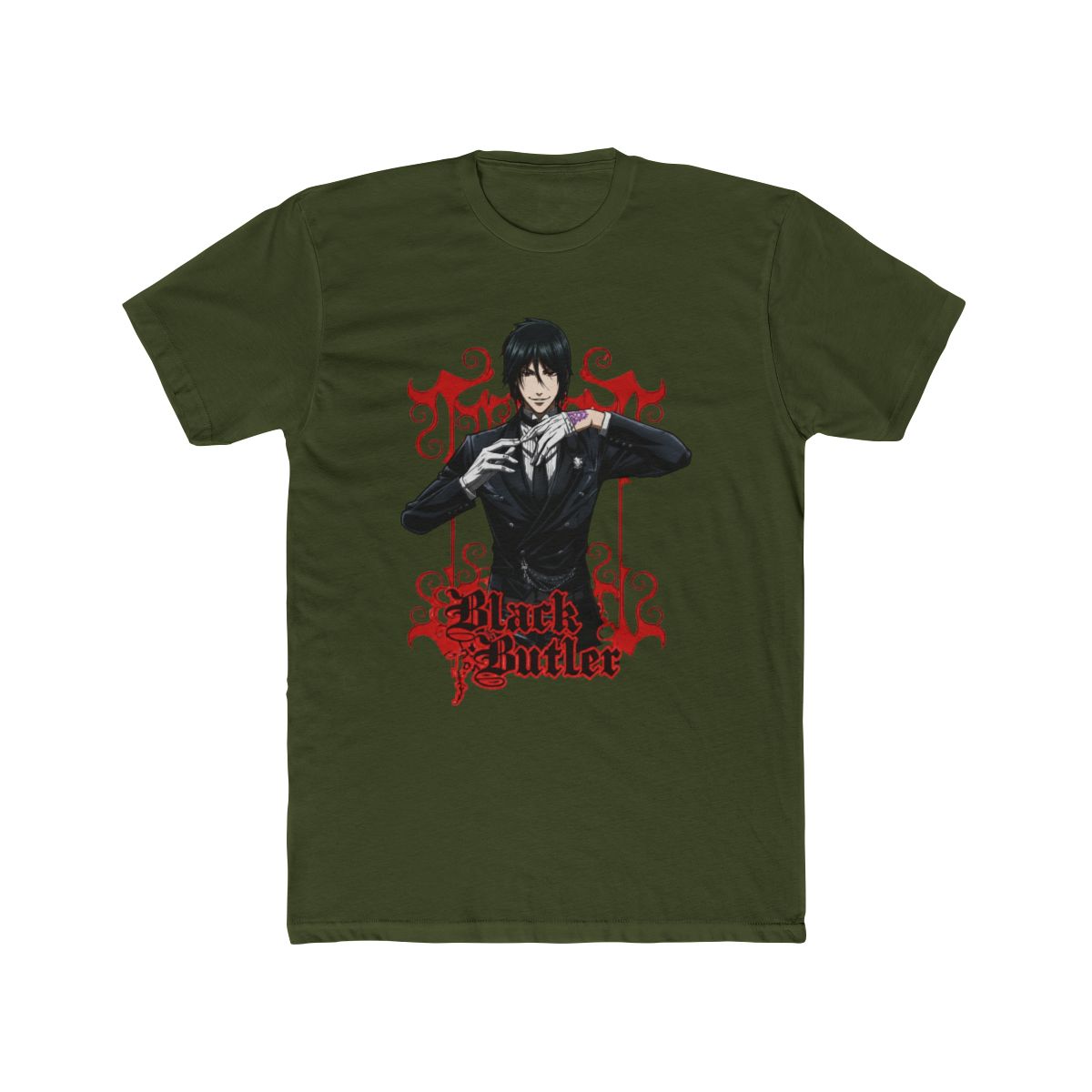 Black Butler Sebastian Michaelis Anime Black T Shirt Tee Shirt-Small - alternate angle 4, merchandise