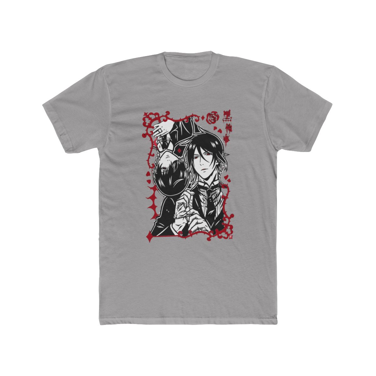 Traditional Butler Merch Black Butler T Shirt: Vintage Anime, Sebastian Ciel - alternate angle 2, merchandise